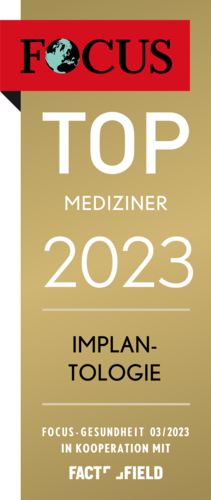 FOCUS-Siegel „TOP Mediziner" - Implantologie
