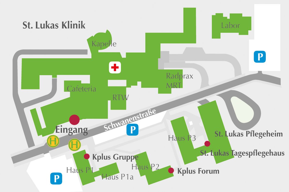 St. Lukas Klinik Solingen:Karte